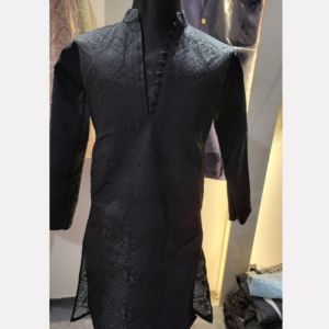 BLACK CHIKEN WORK KURTA